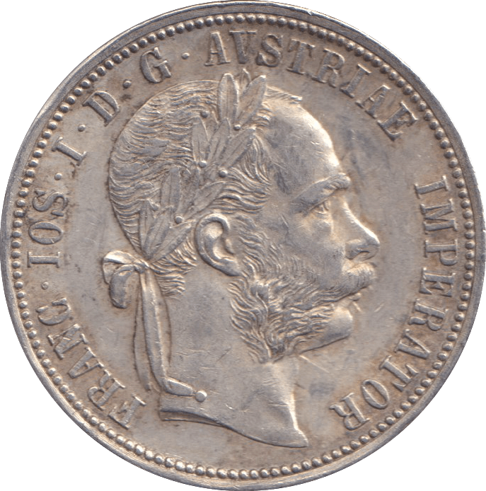 1890 SILVER ONE FLORIN AUSTRIA - SILVER WORLD COINS - Cambridgeshire Coins
