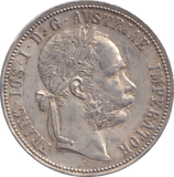 1890 SILVER ONE FLORIN AUSTRIA - SILVER WORLD COINS - Cambridgeshire Coins