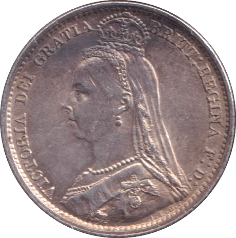 1890 SIXPENCE ( AUNC ) - SIXPENCE - Cambridgeshire Coins