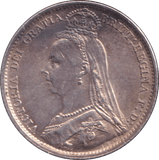 1890 SIXPENCE ( AUNC ) - SIXPENCE - Cambridgeshire Coins