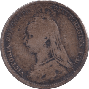 1890 SIXPENCE ( F ) - SIXPENCE - Cambridgeshire Coins