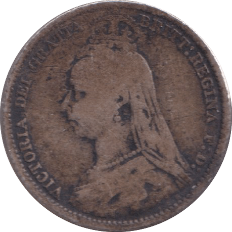 1890 SIXPENCE ( F ) - SIXPENCE - Cambridgeshire Coins