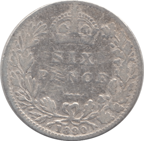 1890 SIXPENCE ( FAIR ) - Sixpence - Cambridgeshire Coins