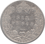 1890 SIXPENCE ( FAIR ) - Sixpence - Cambridgeshire Coins