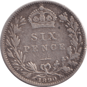 1890 SIXPENCE ( FINE ) - SIXPENCE - Cambridgeshire Coins