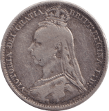 1890 SIXPENCE ( FINE ) - SIXPENCE - Cambridgeshire Coins