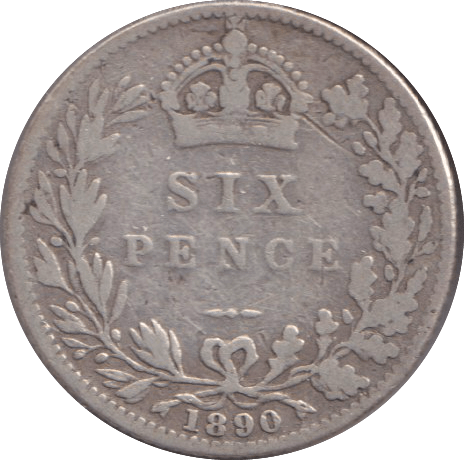 1890 SIXPENCE ( FINE ) - SIXPENCE - Cambridgeshire Coins