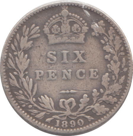 1890 SIXPENCE ( FINE ) - SIXPENCE - Cambridgeshire Coins
