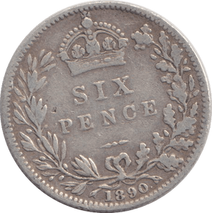 1890 SIXPENCE ( FINE ) - SIXPENCE - Cambridgeshire Coins