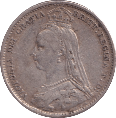 1890 SIXPENCE ( FINE ) - SIXPENCE - Cambridgeshire Coins