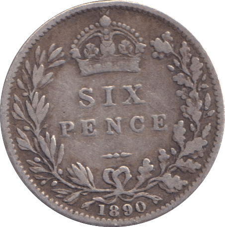1890 SIXPENCE ( GF ) - SIXPENCE - Cambridgeshire Coins