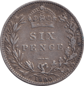 1890 SIXPENCE ( GF ) - SIXPENCE - Cambridgeshire Coins