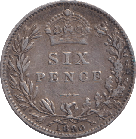 1890 SIXPENCE ( GF ) - SIXPENCE - Cambridgeshire Coins