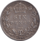1890 SIXPENCE ( GF ) - SIXPENCE - Cambridgeshire Coins