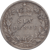 1890 SIXPENCE ( GF ) - Sixpence - Cambridgeshire Coins