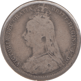 1890 SIXPENCE ( NF ) - SIXPENCE - Cambridgeshire Coins