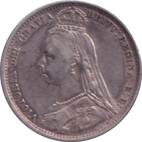 1890 SIXPENCE ( VF ) - SIXPENCE - Cambridgeshire Coins