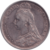 1890 SIXPENCE ( VF ) - SIXPENCE - Cambridgeshire Coins