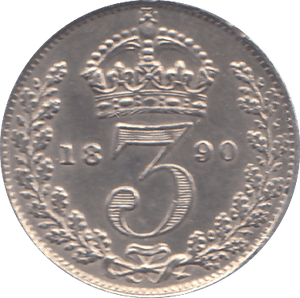 1890 THREEPENCE ( EF ) - THREEPENCE - Cambridgeshire Coins