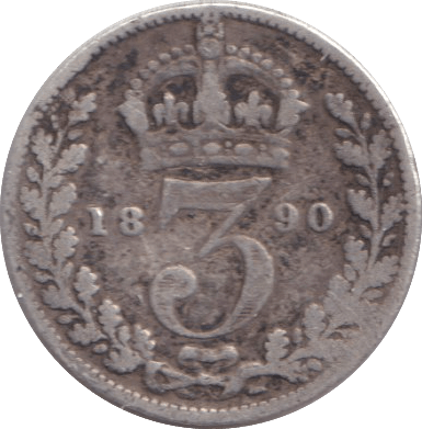 1890 THREEPENCE ( FINE ) - THREEPENCE - Cambridgeshire Coins