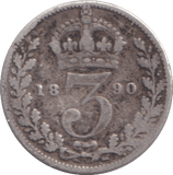 1890 THREEPENCE ( FINE ) - THREEPENCE - Cambridgeshire Coins