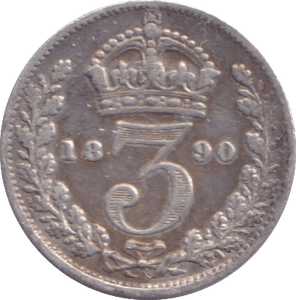 1890 THREEPENCE ( FINE ) - THREEPENCE - Cambridgeshire Coins