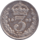 1890 THREEPENCE ( FINE ) - THREEPENCE - Cambridgeshire Coins