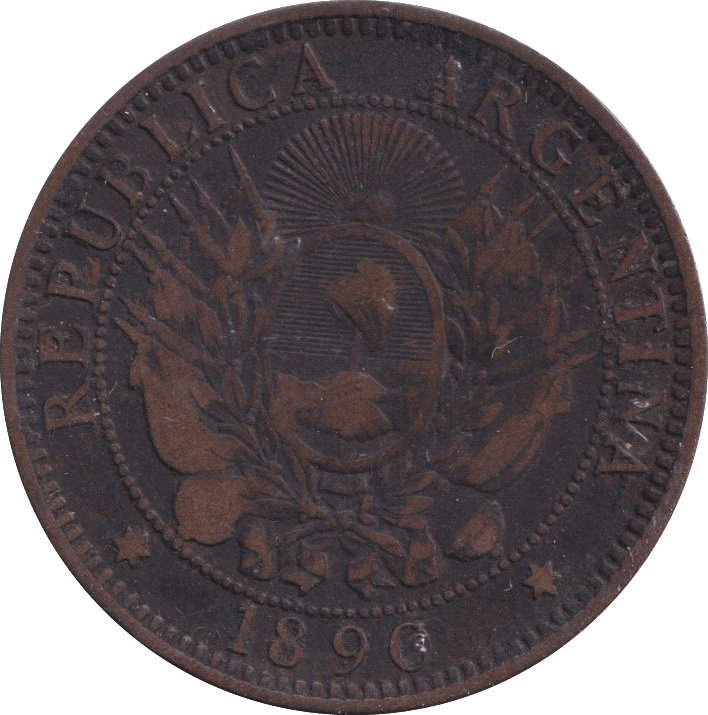 1890 TWO CENTAVOS ARGENTINA - WORLD COINS - Cambridgeshire Coins