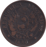 1890 TWO CENTAVOS ARGENTINA - WORLD COINS - Cambridgeshire Coins