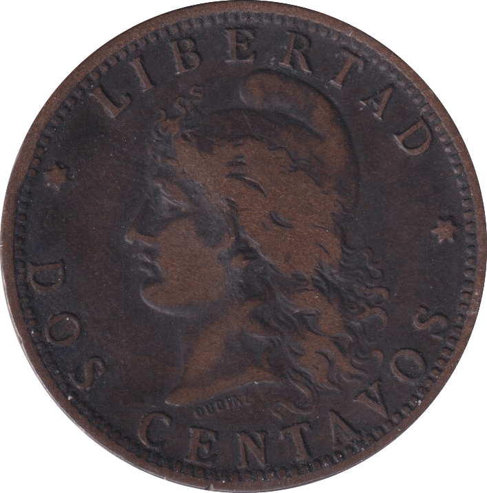 1890 TWO CENTAVOS ARGENTINA - WORLD COINS - Cambridgeshire Coins