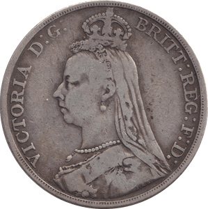 1891 CROWN 1 ( FINE ) - CROWN - Cambridgeshire Coins
