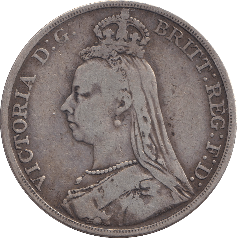 1891 CROWN 1 ( FINE ) - CROWN - Cambridgeshire Coins