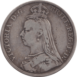 1891 CROWN 1 ( FINE ) - CROWN - Cambridgeshire Coins