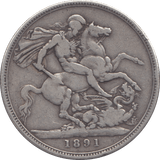 1891 CROWN ( F ) - CROWN - Cambridgeshire Coins
