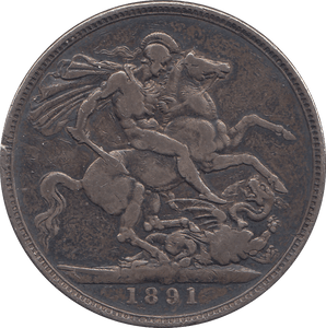 1891 CROWN ( F ) - WORLD COINS - Cambridgeshire Coins
