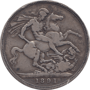 1891 CROWN ( F ) - WORLD COINS - Cambridgeshire Coins