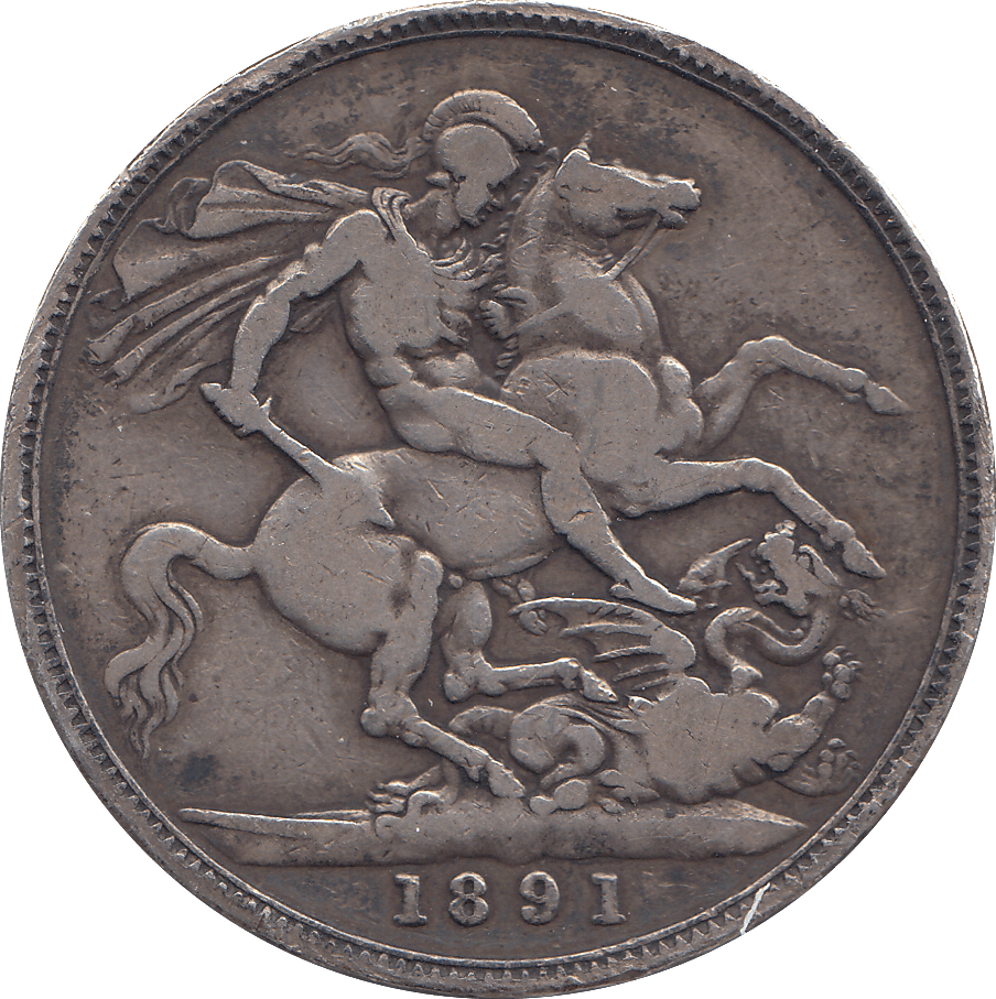 1891 CROWN ( F ) - WORLD COINS - Cambridgeshire Coins
