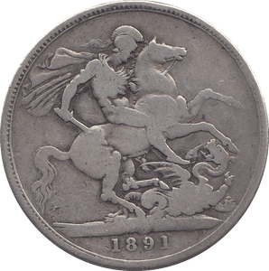 1891 CROWN ( F ) - WORLD COINS - Cambridgeshire Coins