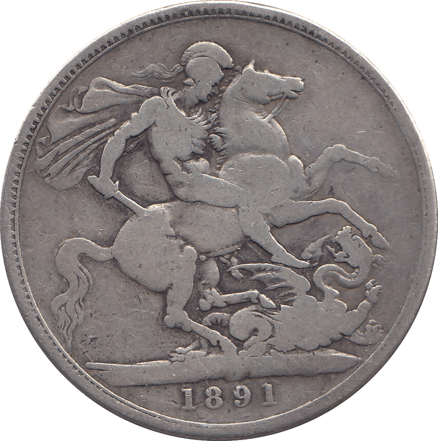 1891 CROWN ( F ) - WORLD COINS - Cambridgeshire Coins