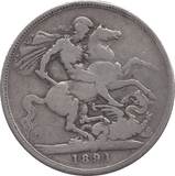 1891 CROWN ( F ) - WORLD COINS - Cambridgeshire Coins