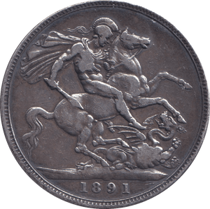 1891 CROWN ( FINE ) - CROWN - Cambridgeshire Coins