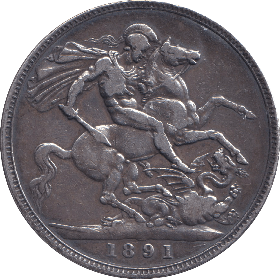 1891 CROWN ( FINE ) - CROWN - Cambridgeshire Coins