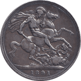 1891 CROWN ( FINE ) - CROWN - Cambridgeshire Coins