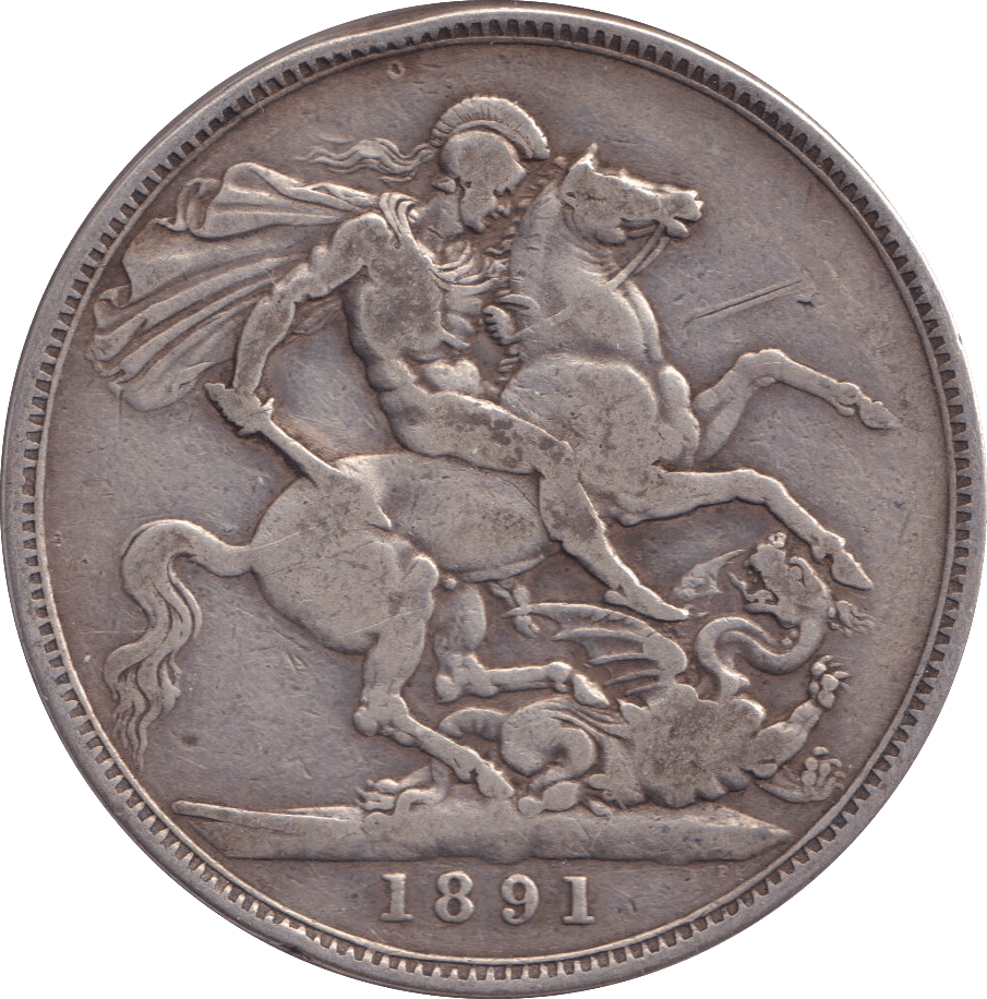 1891 CROWN ( FINE ) - CROWN - Cambridgeshire Coins