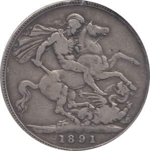 1891 CROWN ( FINE ) - CROWN - Cambridgeshire Coins