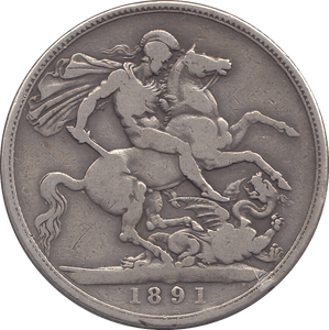 1891 CROWN ( FINE ) - CROWN - Cambridgeshire Coins