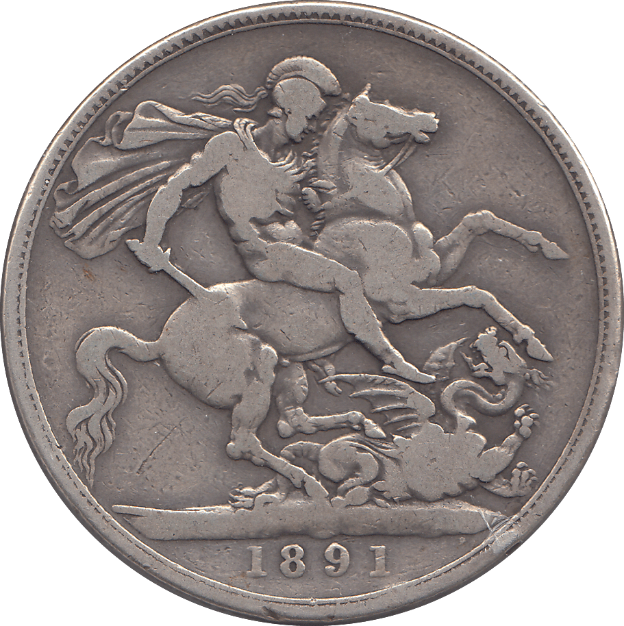 1891 CROWN ( FINE ) - CROWN - Cambridgeshire Coins