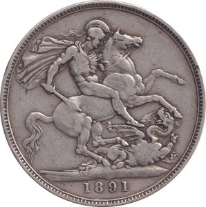 1891 CROWN ( FINE ) - CROWN - Cambridgeshire Coins