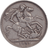 1891 CROWN ( FINE ) - CROWN - Cambridgeshire Coins