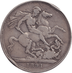 1891 CROWN ( FINE ) - CROWN - Cambridgeshire Coins